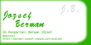 jozsef berman business card