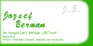 jozsef berman business card